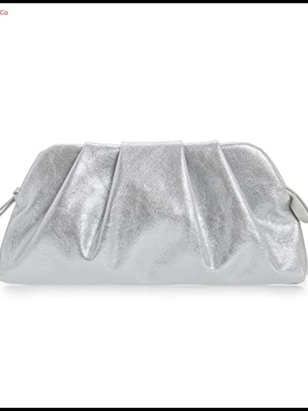 Soft Vegan Leather Pleated Clutch with Detachable Chain Strap Evening Bag